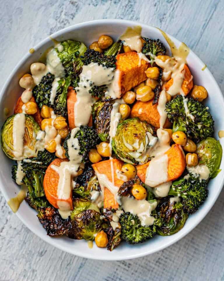 Roasted Chickpea & Veggie Bowl Cooking For Peanuts