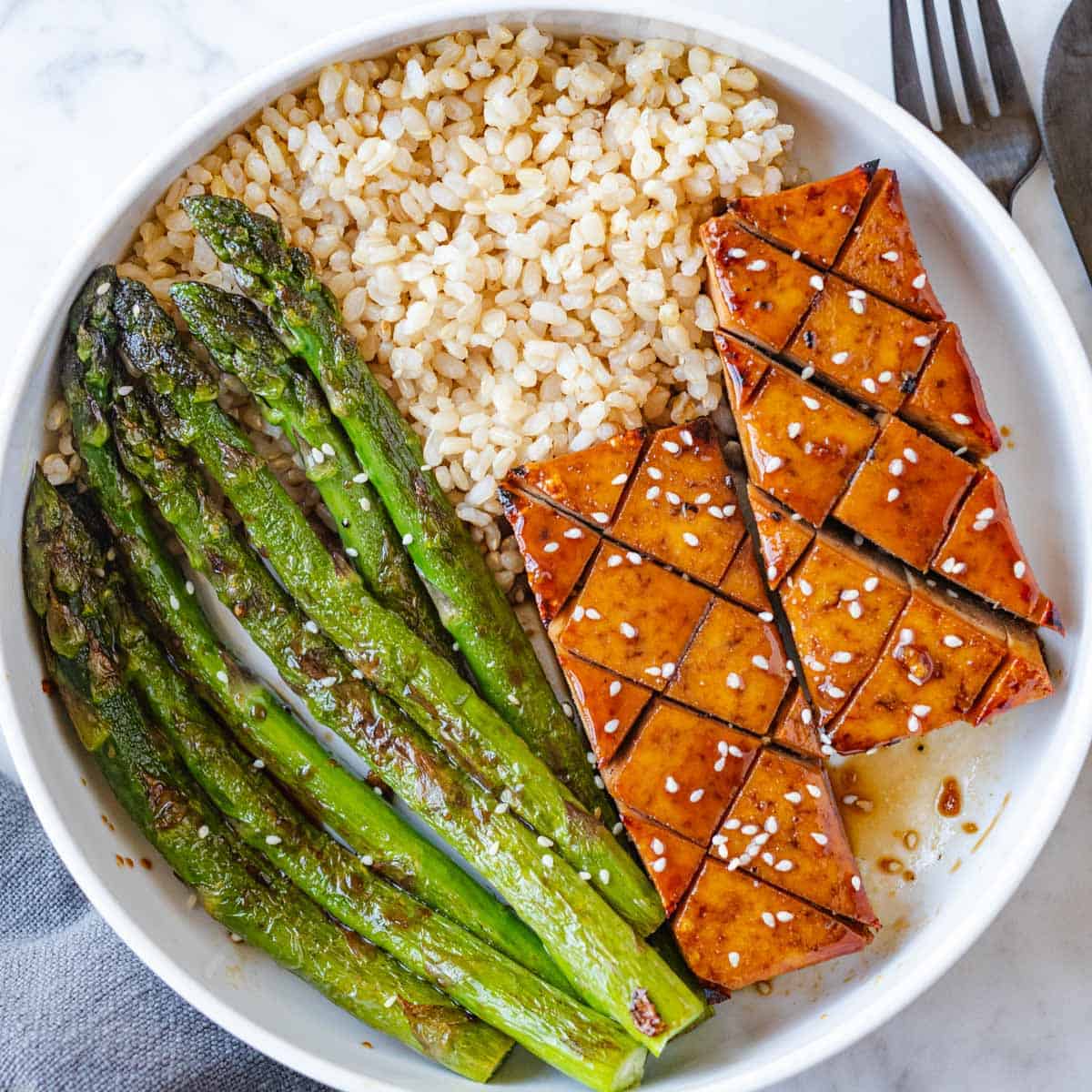 Maple Soy Baked Tofu Steaks