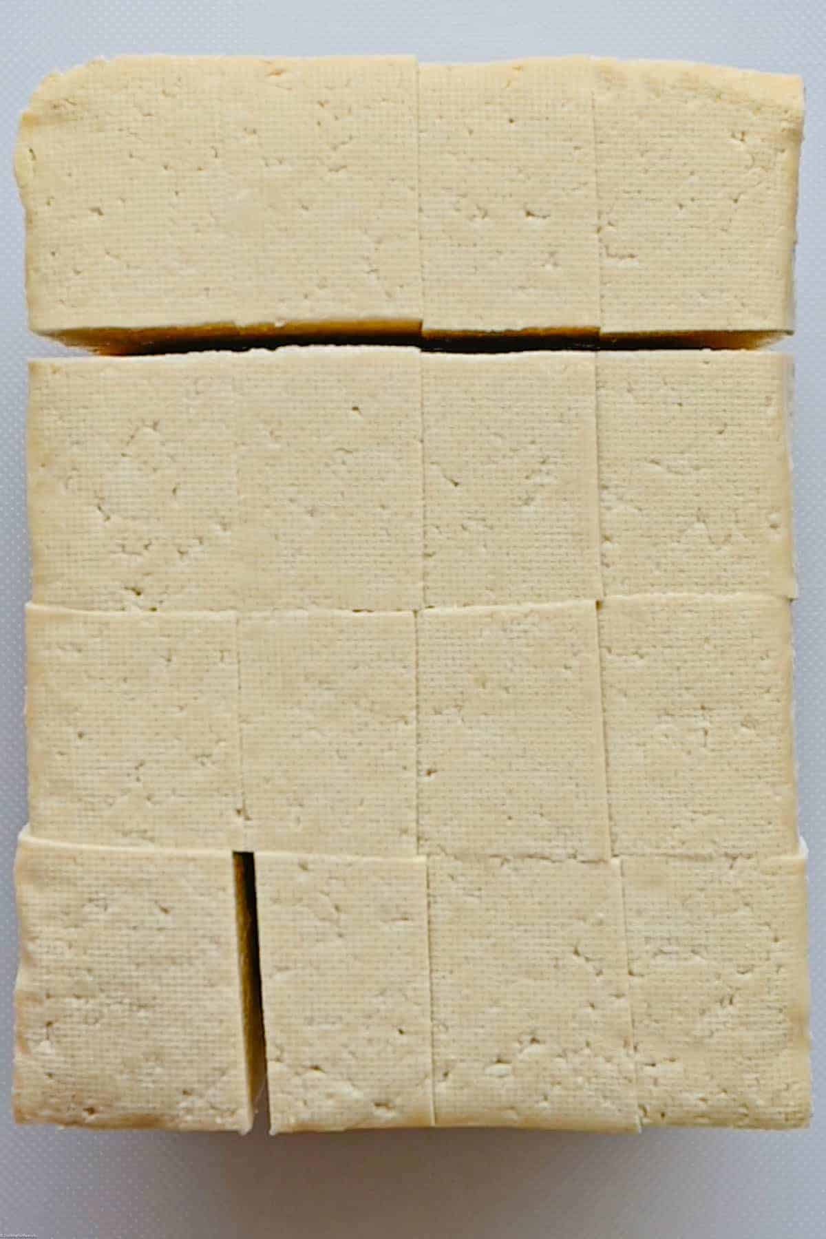 Extra firm tofu cut into cubes.