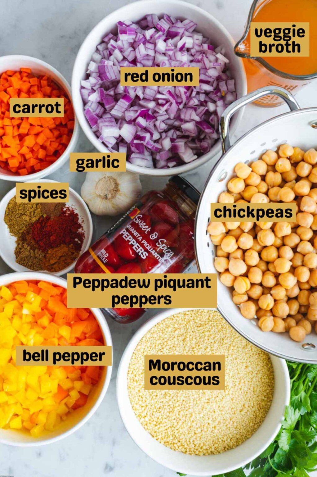 Easy OnePot Moroccan Couscous with Chickpeas Cooking For Peanuts