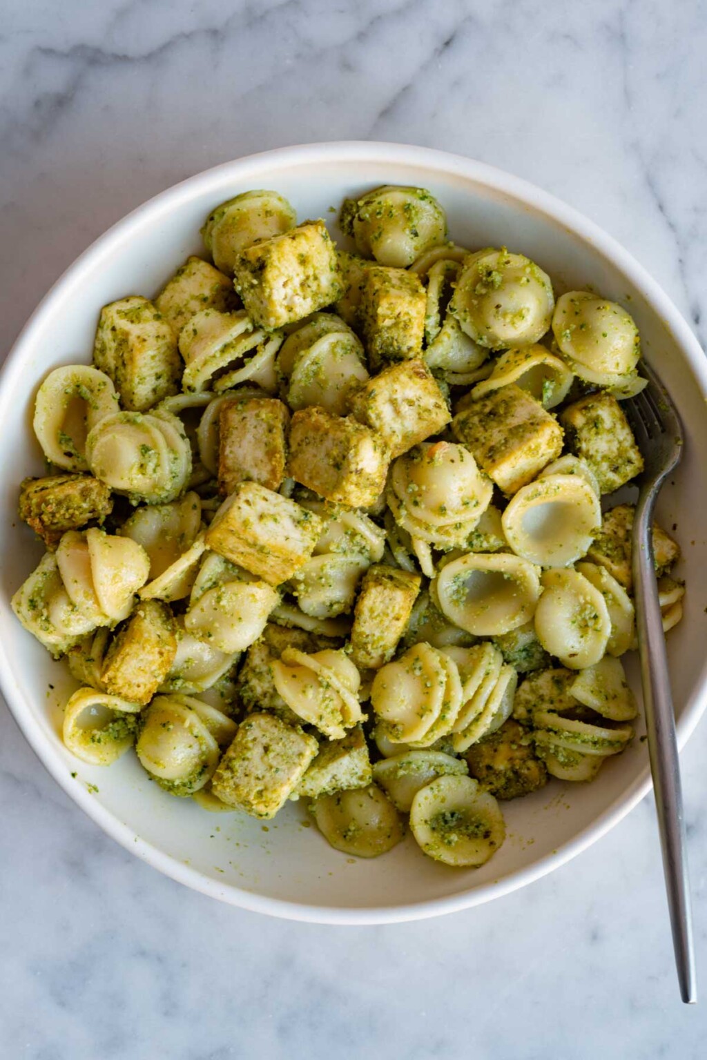 Pesto Pasta with Tofu Cooking For Peanuts