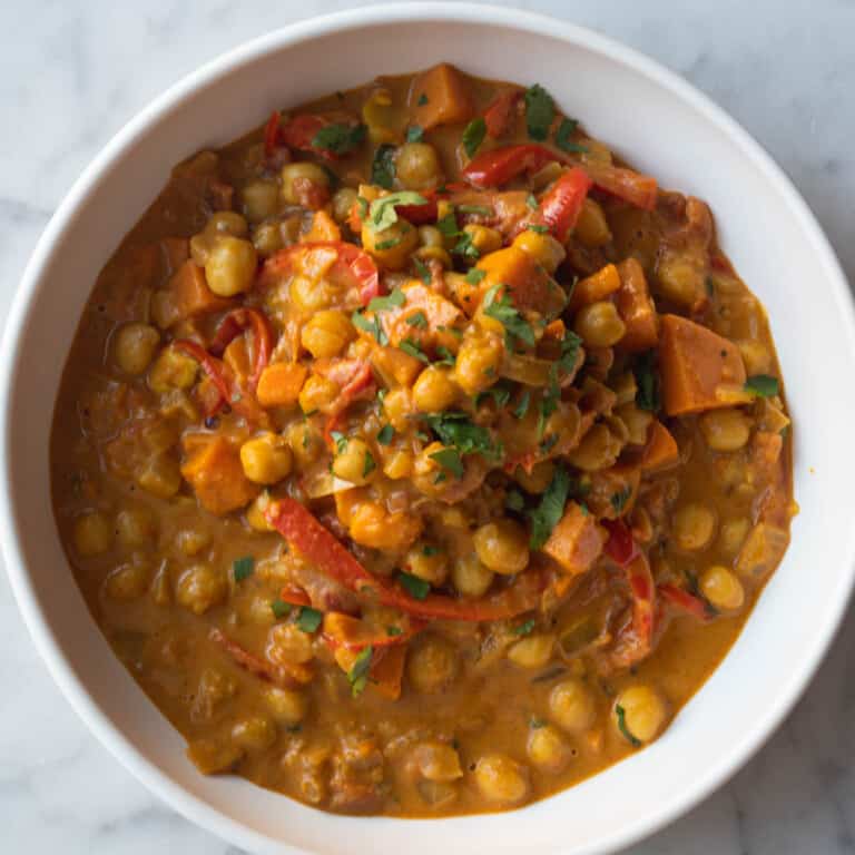 Chickpea and Sweet Potato Curry Cooking For Peanuts