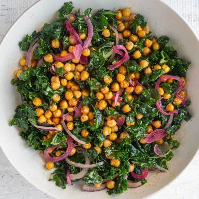 Kale Chickpea Salad (Low Carb) Cooking For Peanuts
