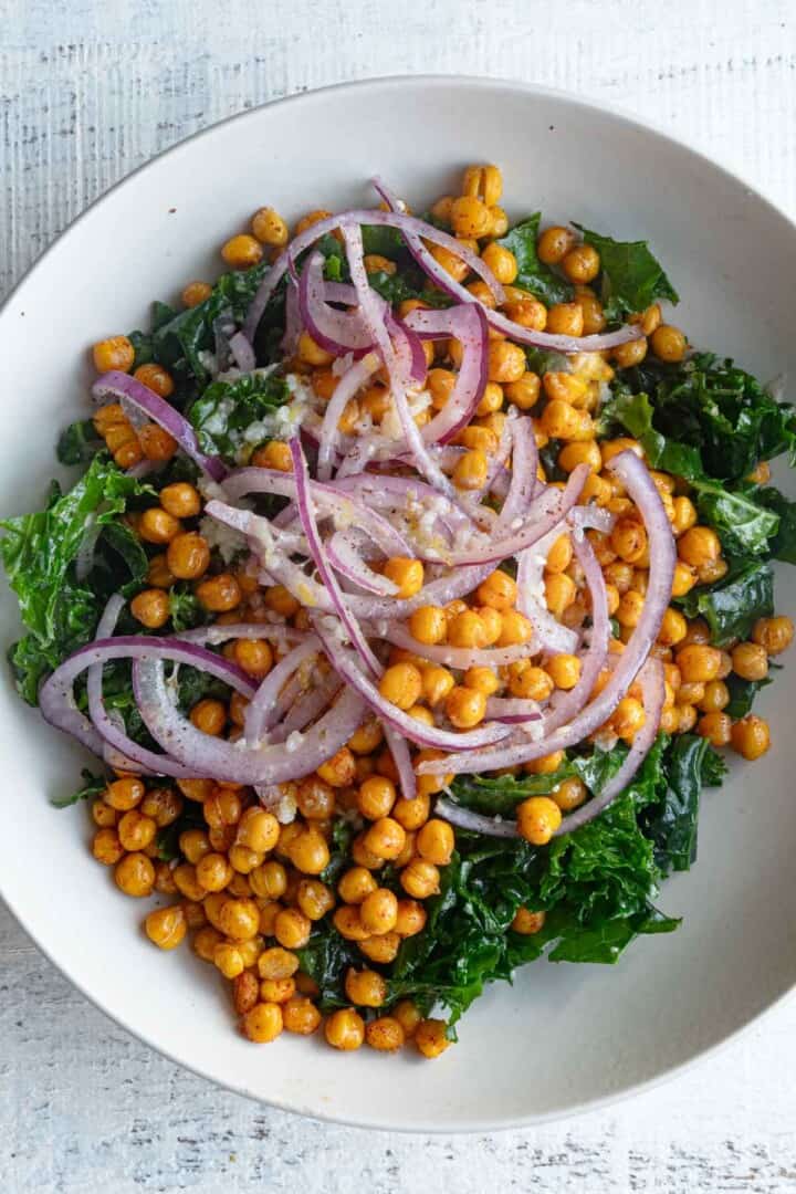Kale Chickpea Salad (Low Carb) Cooking For Peanuts