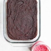 Vegan protein brownies, gluten-free, and healthy with chia jam.