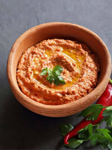 Nut-Free Paprika Dip in a bowl.