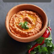 Nut-Free Paprika Dip in a bowl.