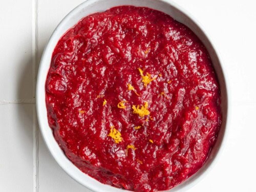 Healthy Thanksgiving Cranberry Sauce with Orange, Dates, and Chia