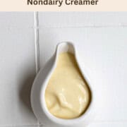Tofu cream nondairy creamer in a white dish.