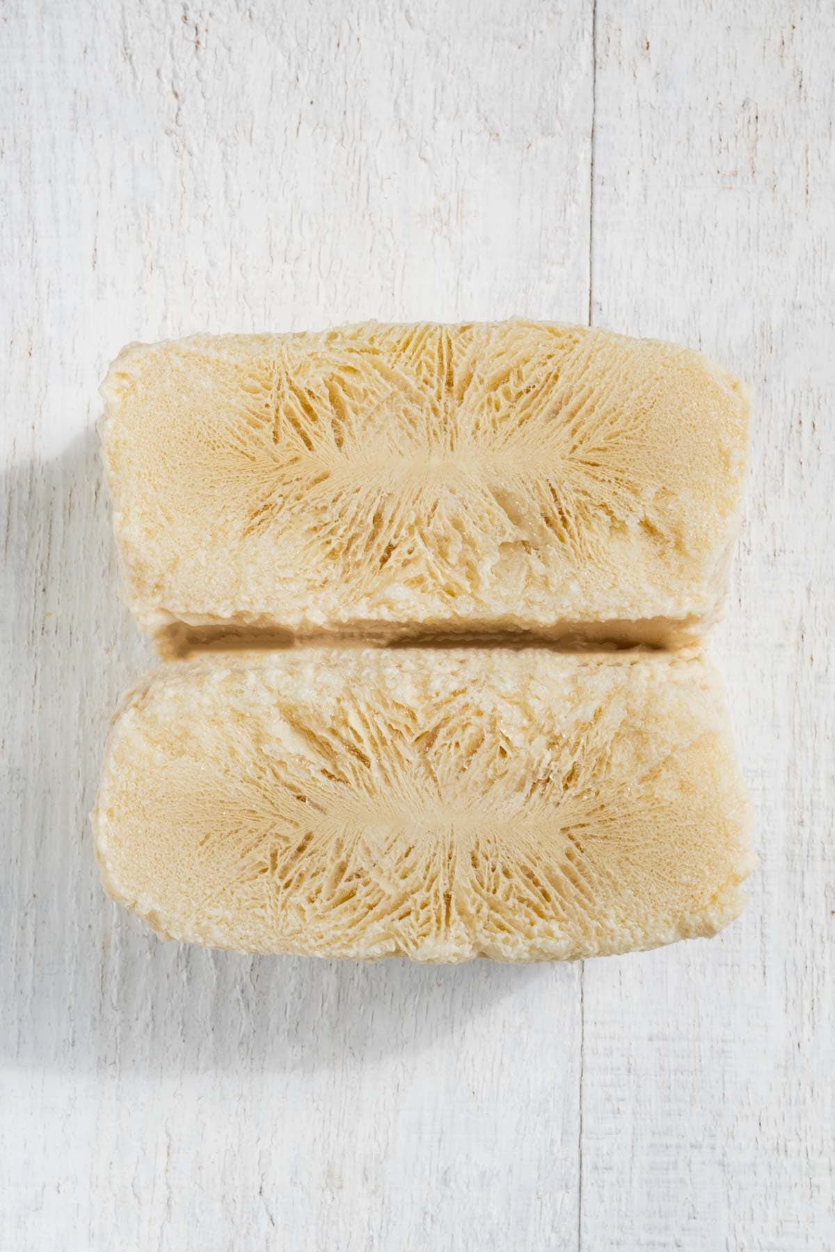 Frozen sliced silken tofu.
