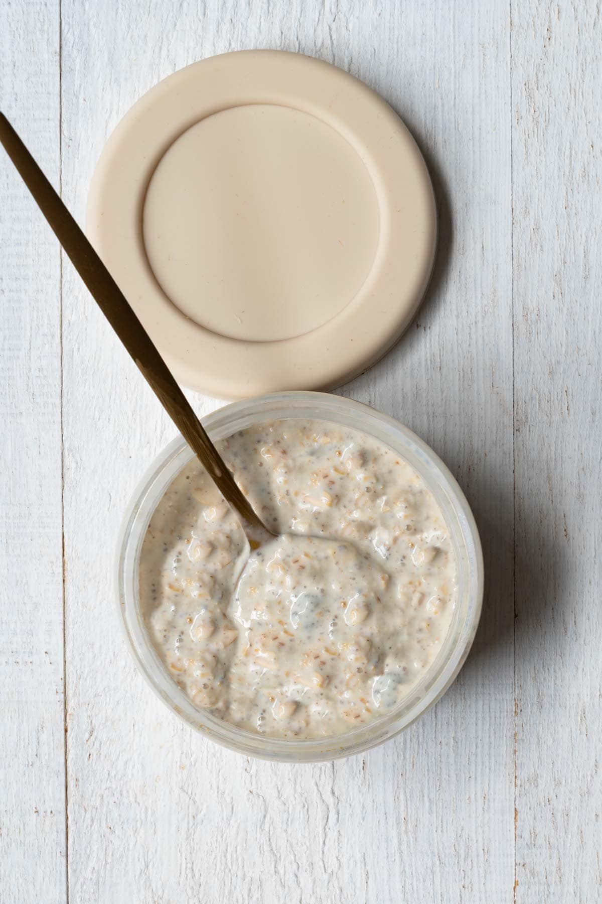 Overnight oats made blood-sugar friendly and high protein.