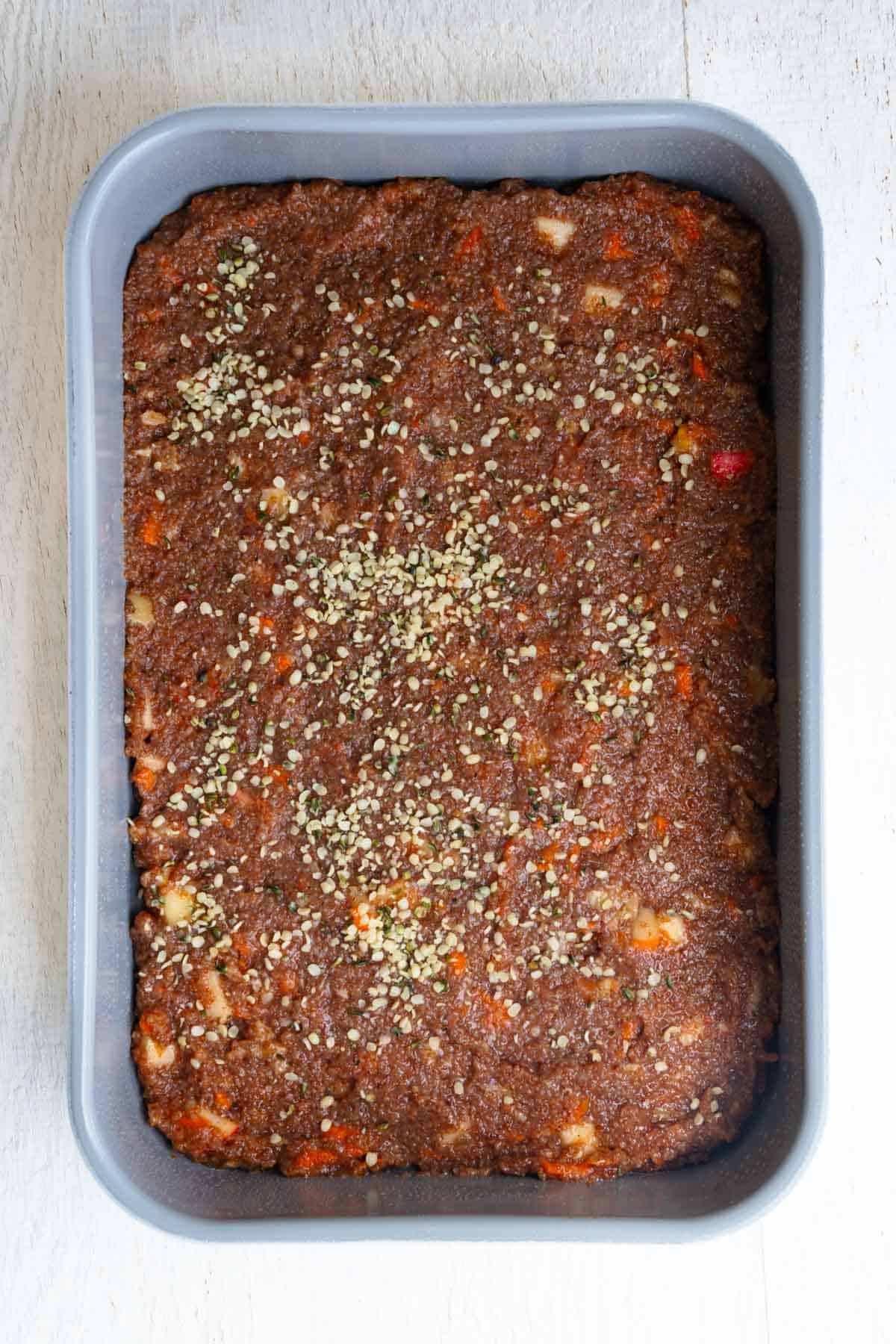 Gluten-free flourless teff breakfast muffins in a mini baking pan.