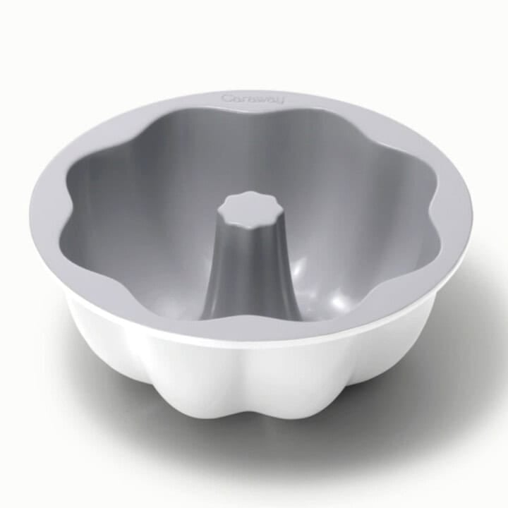 Caraway ceramic fluted cake pan.