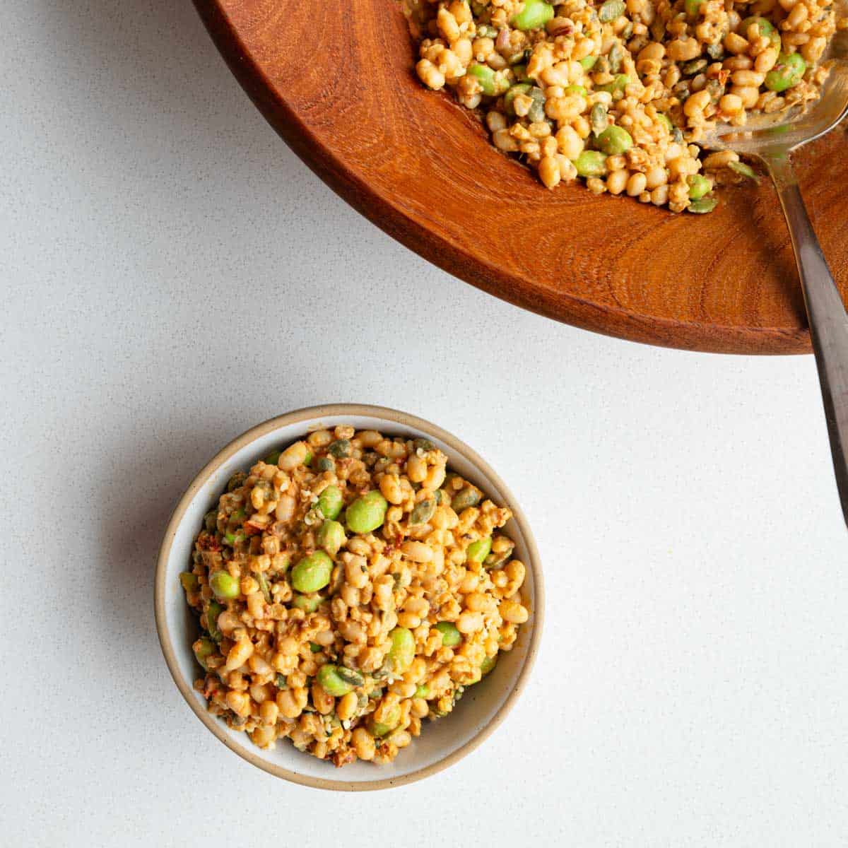 Creamy Protein Bean and Barley Salad Recipe-image