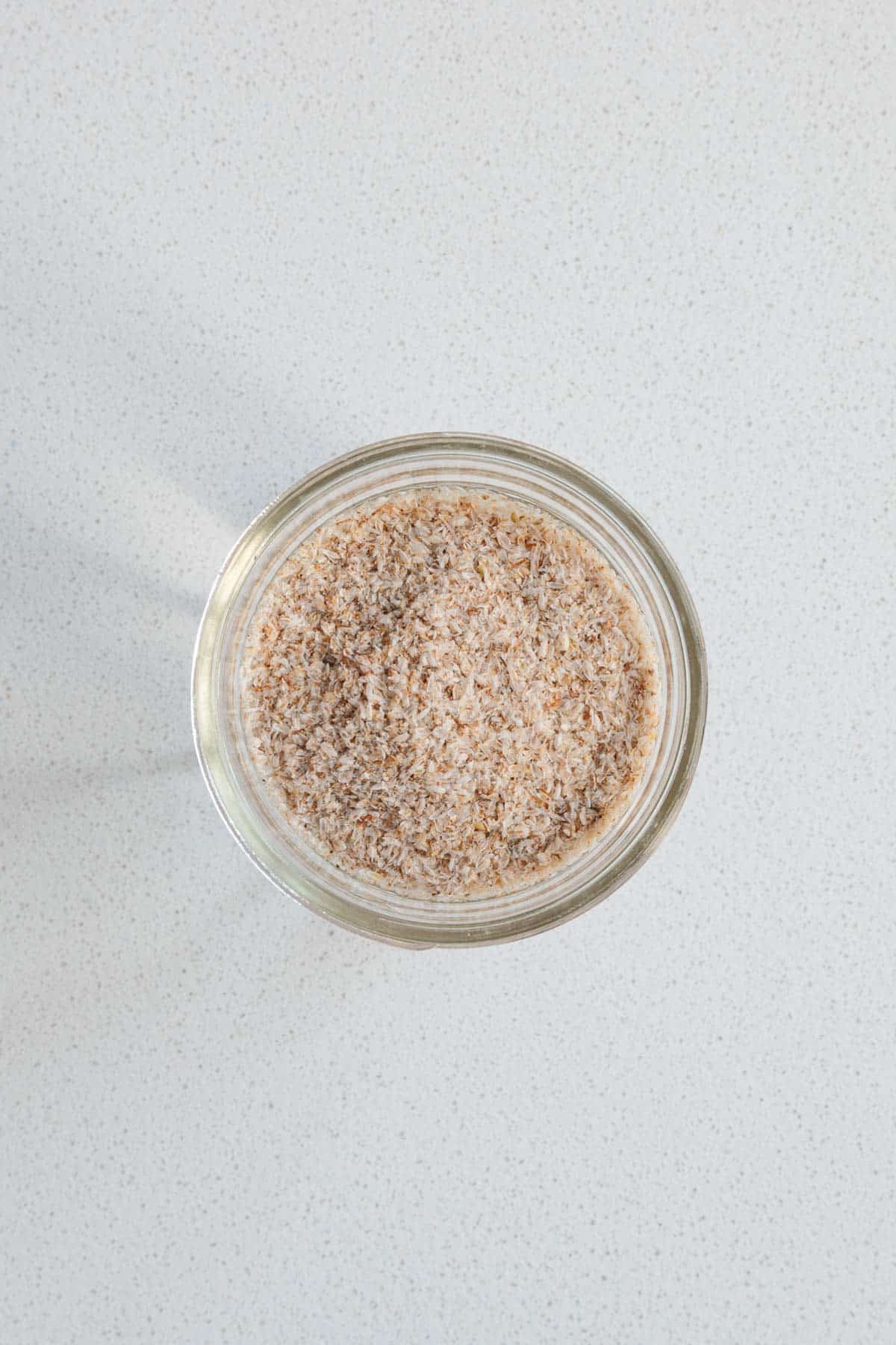 Whole psyllium in water.