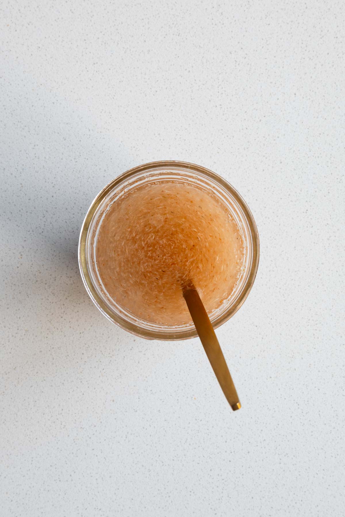 Hydrated psyllium husk in water.