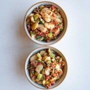 Quinoa White Bean Salad in two bowls.