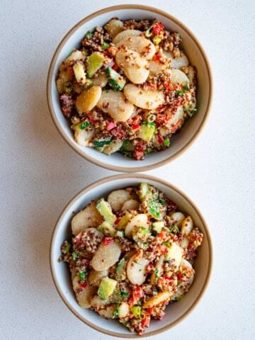 Quinoa White Bean Salad in two bowls.
