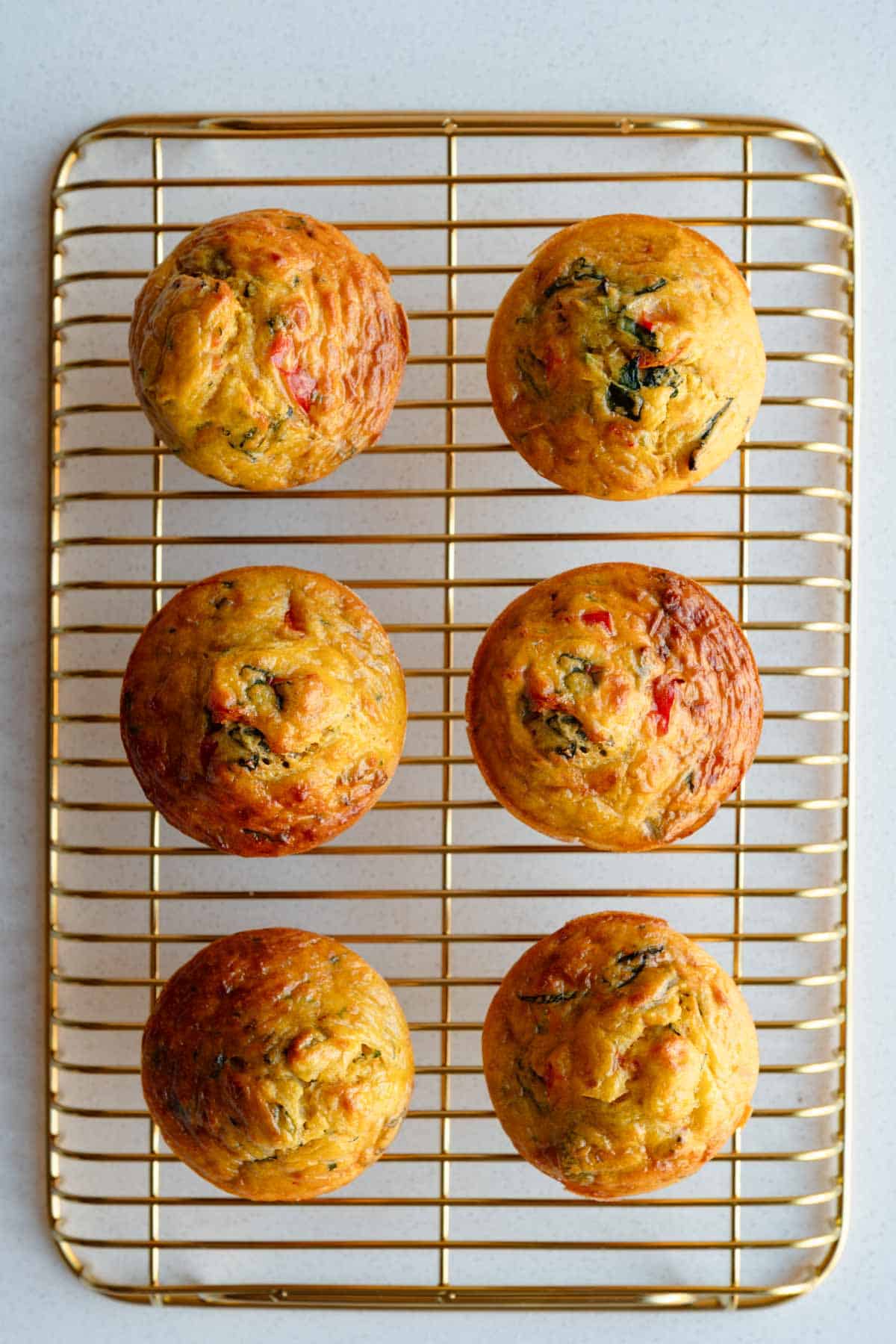 Mung Bean Vegan Egg Bites on a cooling rack.